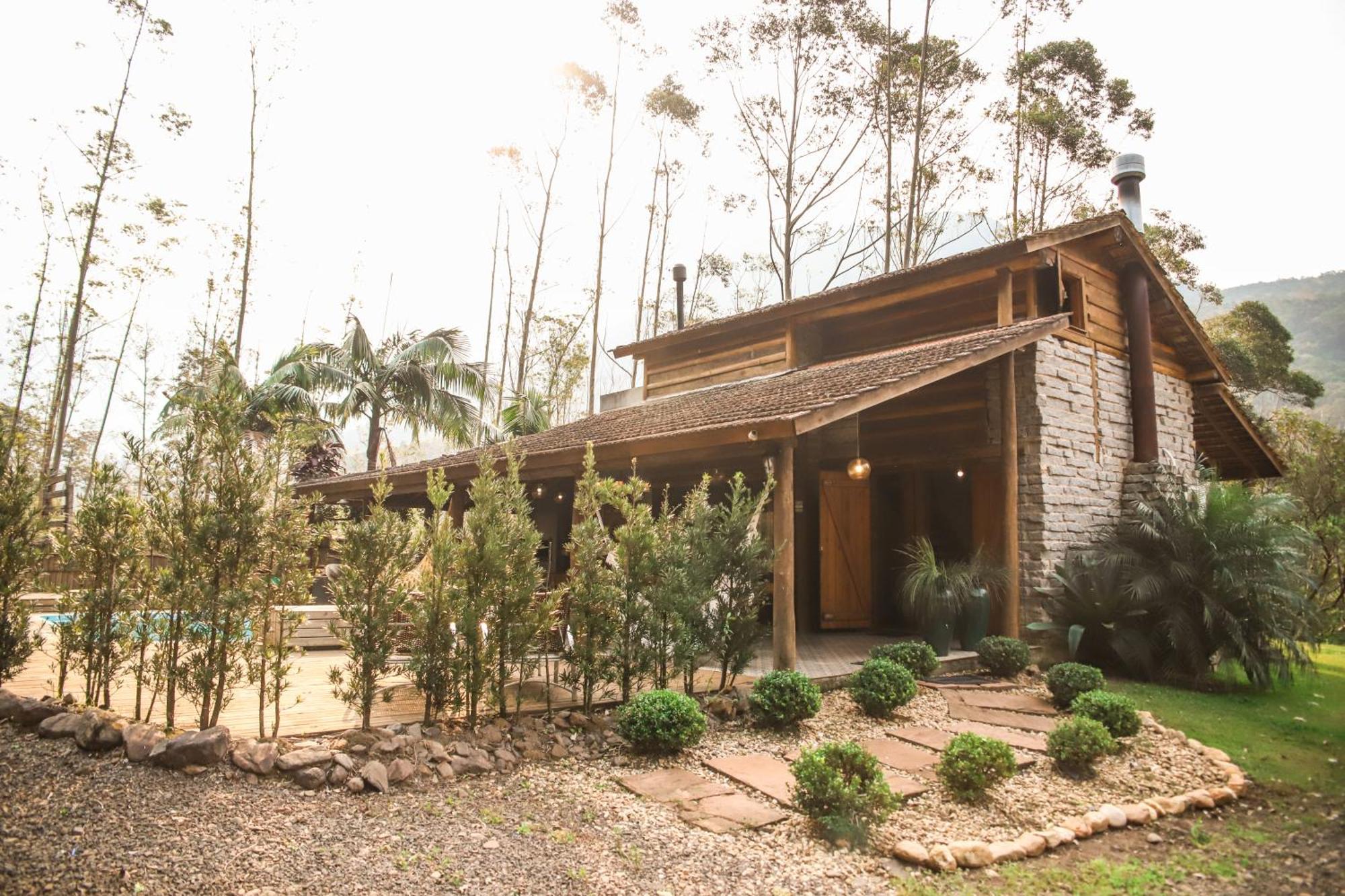 Chale Casa De Pedra, Vivenda Serra Velha, Chales De Montanha Timbe do Sul Buitenkant foto